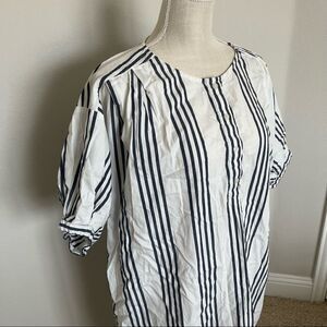Monki Blue and White Striped Dress Size Medium
